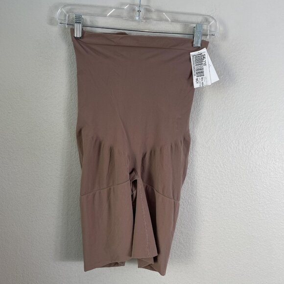 Spanx Shapewear Shorts Womens 2X Cafe Au Lait High-Waisted Mid-Thigh 10398R - Picture 1 of 9